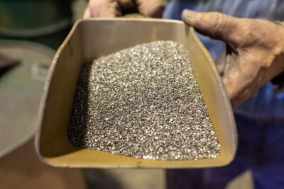 Shot that goes in the wheelabrator to clean up parts